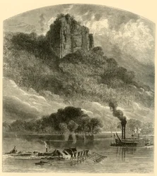 "Chimney Rock, lähellä Fountain Cityä", 1874.