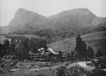 Matkalla Hakgallaan. Hakgalla Rock in the Distance, c1890, 1910