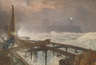 Tynemouth Pier - Lamppujen sytytys auringonlaskun aikaan