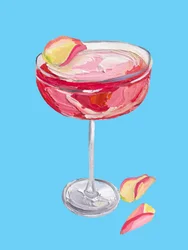 Kirkkaan vaaleanpunainen cocktail