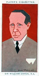 Sir William Orpen, brittiläinen taidemaalari, 1926.