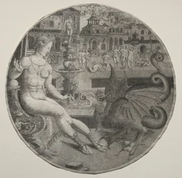 Alaston nainen ja lohikäärme, 1523.
