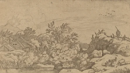 Vuohilauma kukkulalla, luultavasti n. 16451656.