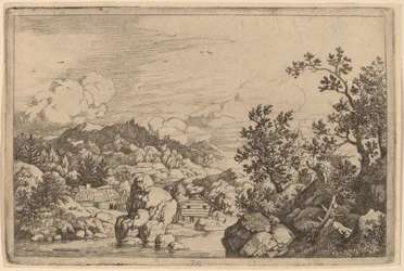 Suuri kivi, joka ulkonee joesta, luultavasti n. 16451656.