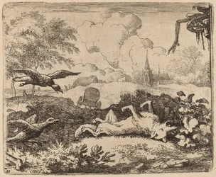 Reynard and the Crows, luultavasti c. 16451656.