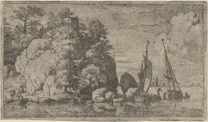 Kaksi venettä joella, 1600-luku.