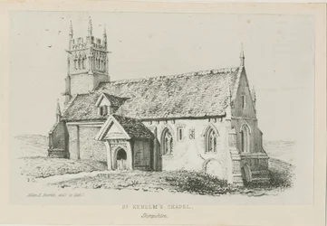 Clent - St. Kenelmin kappeli: litografia, nd [n. 1840]