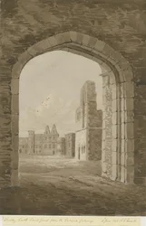 Dudley Castle - The Keep: punaseepiapiirros, 8.6.1843