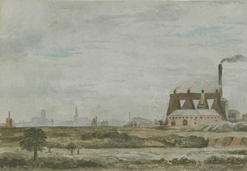Wolverhampton - South View: akvarellimaalaus ja [c 1830]