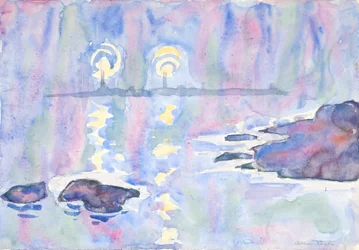 Akvarelli nro. 73, Sininen ja laventeli, 1928.