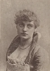 Charlotte Tittell, näyttelijäsarjasta N67, joka mainostaa Virginia Brights Cigarettia..., n. 1888.