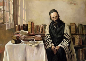 Rabbi työhuoneessaan
