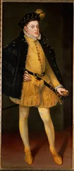 Lapsi Don Carlos, Filip II:n ja hänen ensimmäisen vaimonsa ja serkkunsa Maria Portugalin poika ... (maalaus kankaalle)
