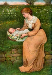 "A Bed of Daisies", 1905.