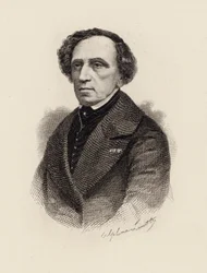 Säveltäjä Giacomo Meyerbeerin muotokuva 1791-1864, 1875.