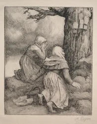 Kumarrus Tree Larbre de salut -puun edessä.