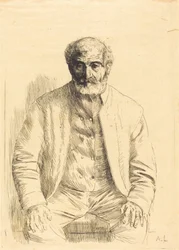 Istuva vanha mies