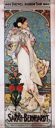 Juliste Sarah Bernhardtin Farewell American Tourille, 1905-1906, n. 1905