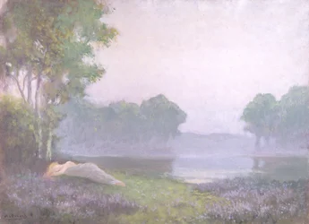 Nukkumassa kanervikossa, aamu, 1935