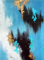 Dynamic Blue Gold -abstrakti