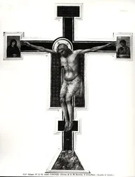 Ristiinnaulitseminen (tempera paneelissa) (m/w kuva)