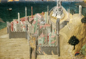 Kaupunki meren rannalla (1290-noin 1348), 22,5 x 33,5 cm