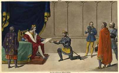 Vuonna 1327 Kaarle IV Bel (1294-1328) muutti Bourbonin herttuakunnan herttuapariksi (duche pairie) Robert de Clermontin nivuspojan ja Saint-Louisin pojanpojan Louis I:n hyväksi.