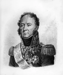 Kenraali Augustin Daniel BELLIARD (1769-1832) - "Ranskalaisten kenraalien muotokuvia ranskalaisten voittojen ja taistelujen jälkeen". Kaiverrus Ambroise Tardieu 1818. Stella Collection.