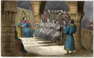 Philip V (1294-1322) Tall ja osavaltiot-kenraali torjuvat Jeanne II:n (Salicin laki) väitteet - Philippe V dit "" Le Long"" (1294-1322) - Valtiot-Generaux, kutsuttiin Louvreen, julisti Philip V:n kuninkaaksi ja sulki kruunun ulkopuolelle hänen veljentyttär