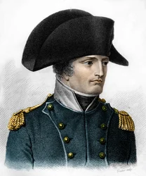 Napoleonin muotokuva Austerlitzin taistelun aikana (1805) - "" Ranskalaisten kenraalien muotokuvia ranskalaisten voittojen ja valloitusten jälkeen". Ambroise Tardieun hauta 1818. Stella Collection.
