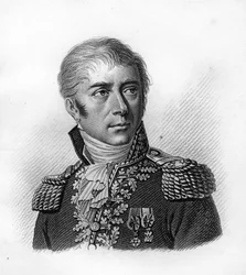 Kenraali Honore Vialin muotokuva.1776-1813.- ""Ranskalaisten kenraalien muotokuvia ranskalaisten voittojen ja valloitusten jälkeen"". Kaiverrus Ambroise Tardieu 1818. Stella Collection.