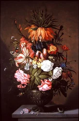 Kukkien asetelma, 1634