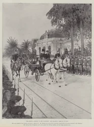 Kuningattaren matka mantereelle, hänen majesteettinsa saapuminen Nizzaan