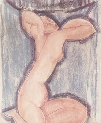 Karyatid (pastelli paperille)