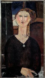 Antonian muotokuva Amedeo Modiglianin (1884-1920) maalaus 1915 Su. 0,82x0,46 m Pariisi, Musee de l