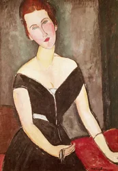 Madame Georges Van Muydenin muotokuva, Amedeo Modigliani (1884-1920), öljy kankaalle