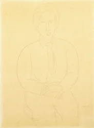 Muotokuva Soutinen istuvasta, 1917