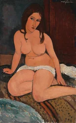 Istuva alaston