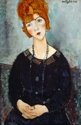 Nainen kaulakorulla, 1910
