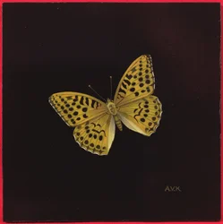 Hopealla pesty fritilliperhonen, 2000