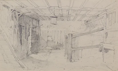Tallin sisällä, n. 1810 (lyijykynä)