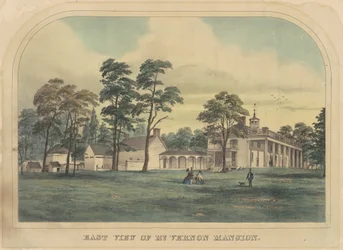 Itäinen näkymä Mount Vernon Mansionista