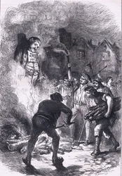 Burning of Jayn hahmo, kuvitus Cassells History of the United Statessta, julkaisija Cassell, Petter & Galpin, n. 1900