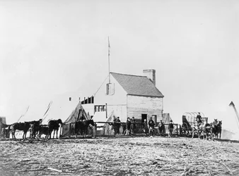 Sanitary Commissionin päämaja, Brandy Station, Virginia, 1863