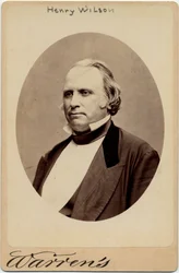 Henry Wilson (1812-75), Yhdysvaltain 18. varapresidentti; valokuva George Warren, Boston (albumikuva)