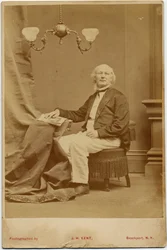 Horace Greeley (1811-72), yhdysvaltalainen poliitikko ja sanomalehtitoimittaja, kuva J H Kent, Brockport, New York (albumikuva)