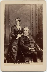 Rutherford Birchard Hayes (1822-93), Yhdysvaltain 19. presidentti, ja Lucy Ware Webb Hayes (1831-89), hänen vaimonsa (albumikuva)