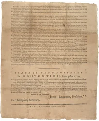 Oikeuksien julistus ja hallituksen vetoomus New Hampshiren osavaltion puolesta, 1779