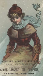 Mainos Globe Linseed Oil Companylle Parannettu Globe Paint, n. 1880