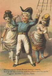 Mainos Higginsin saksalaiselle pesusaippualle, n. 1880